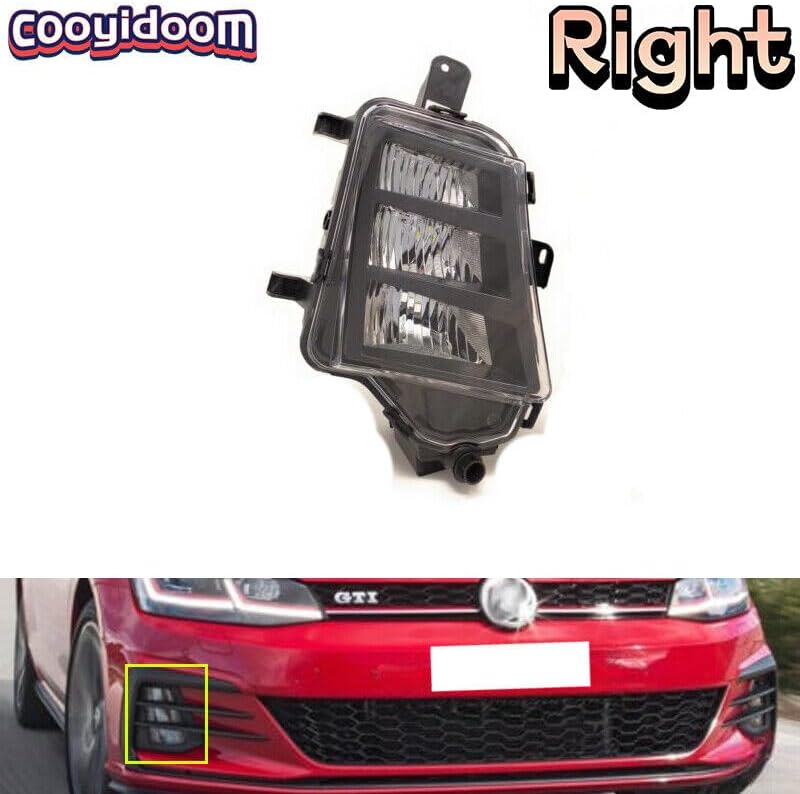 ya 2 8.15 Right LED daytime running fog light suitable for 17-19 for VW Golf 7 cosmetic MK7.5 GTI GTD