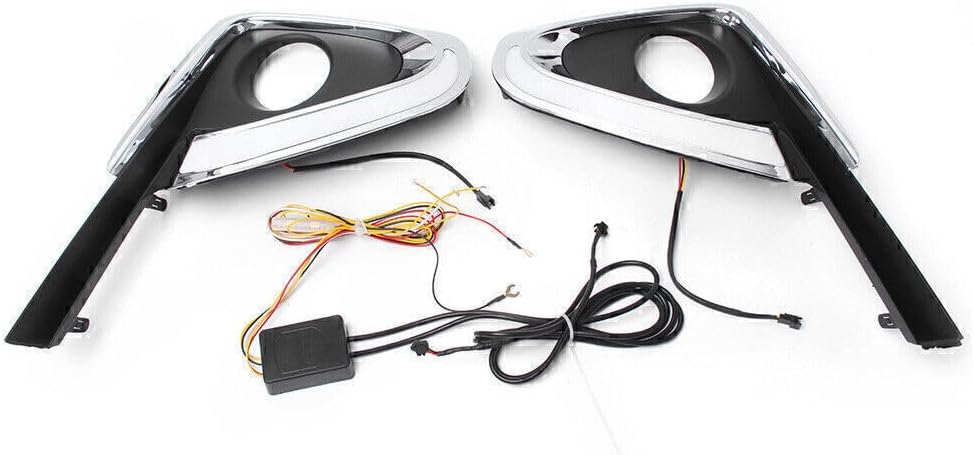 ya 4 8.8 2pcs LED daytime running fog lights cut off signal fit for Toyota Fortuner 2015-2016