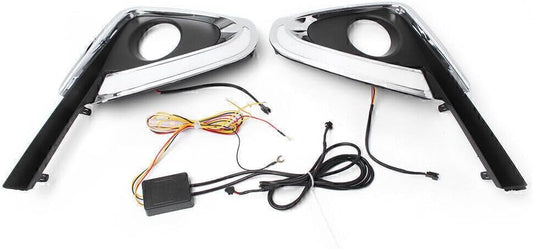 ya 4 8.8 2pcs LED daytime running fog lights cut off signal fit for Toyota Fortuner 2015-2016