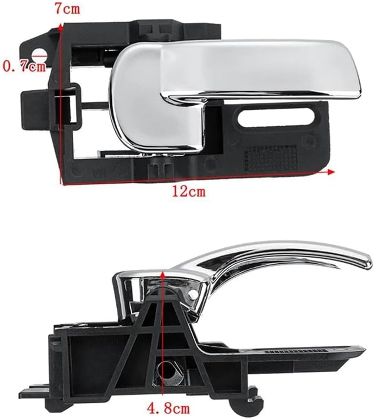 ya 4 8.14 Left + Right Interiro Door Handle Interior Chrome for Nissan Qashqai J10 2007-2013