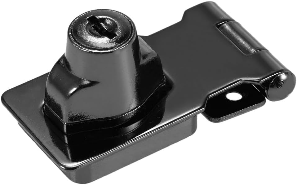 ya 26 10.21 baidi 2.5-inch Keyed Hasp Locks W Screws for Door Keyed Alike Black 2Pcs