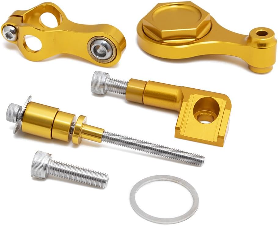 ya 4 8.14 Motorcycle Gold CNC Steering Damper Bracket Mounting for Yamaha YZF R6 2006