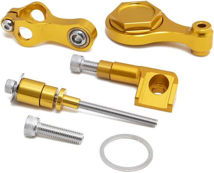 ya 4 8.14 Motorcycle Gold CNC Steering Damper Bracket Mounting for Yamaha YZF R6 2006