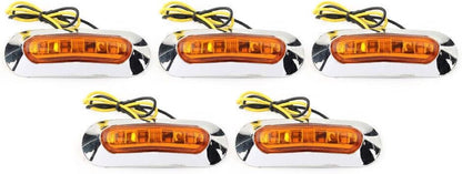 ya 4 8.8 5pcs For Car Truck Trailer Pickup 4 LED Side Clearance Marker Yellow Light