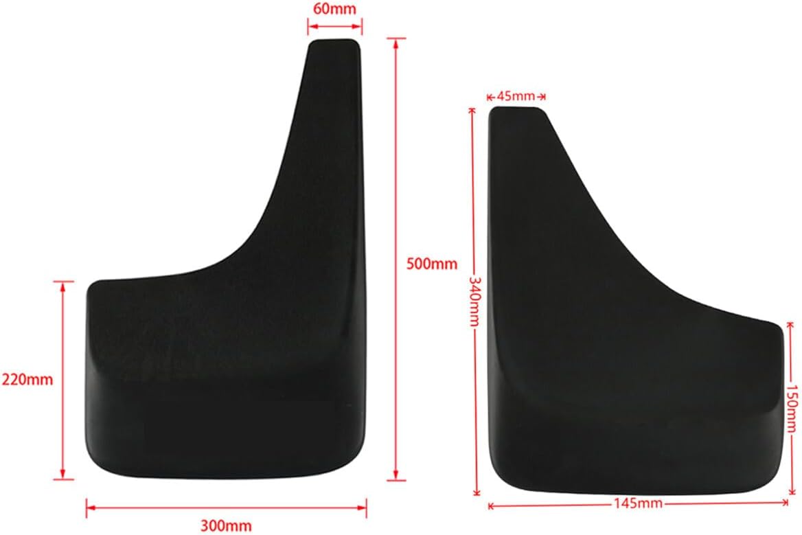 ya 4 8.10 4-piece Set Suitable for 2014-2018 for Chevrolet Solod Front and Rear Molded Splash Guard Black