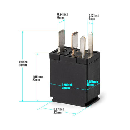 ya 4 8.8 10X 4-PIN 8T2T-14B192-AA Relay Black Multi-Purpose Relay for Fusion F150 F-250