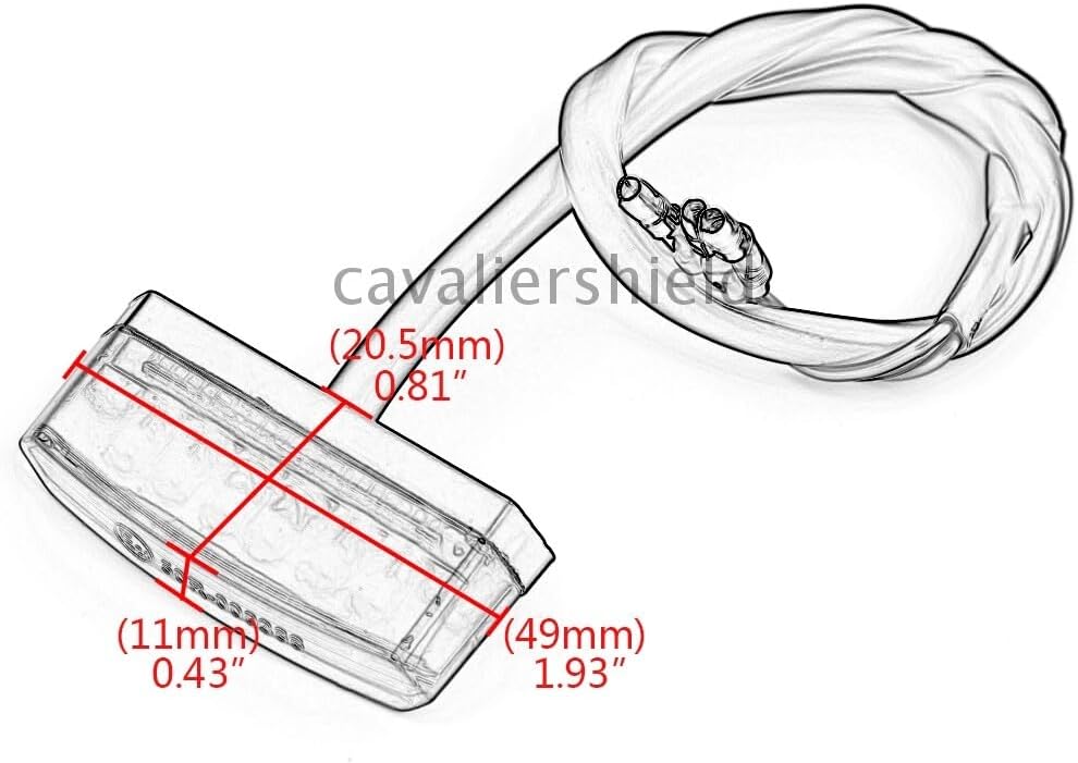 ya 23 10.7 baidi Smoke 6 LED Taillight Rear Stop Running Lamp Indicators Blinker Universala