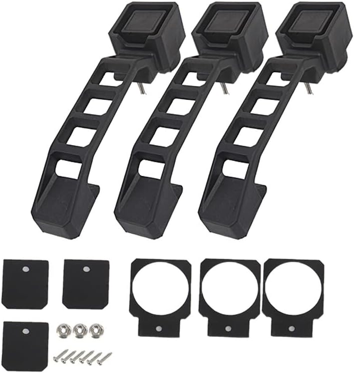 ya 10 9.16 baidi 3ps Black ABS Exterior Outer Door Handles 3 Kit Fit 07-17 for Jeep for Wrangler JK JKU