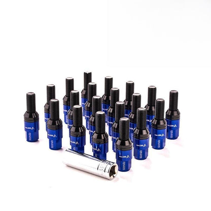 ya 10 9.16 baidi 20x M14x1.5 Wheel Lug Bolt 35mm Shank Cone for SEAT Stud for Most Aftermarket Blue