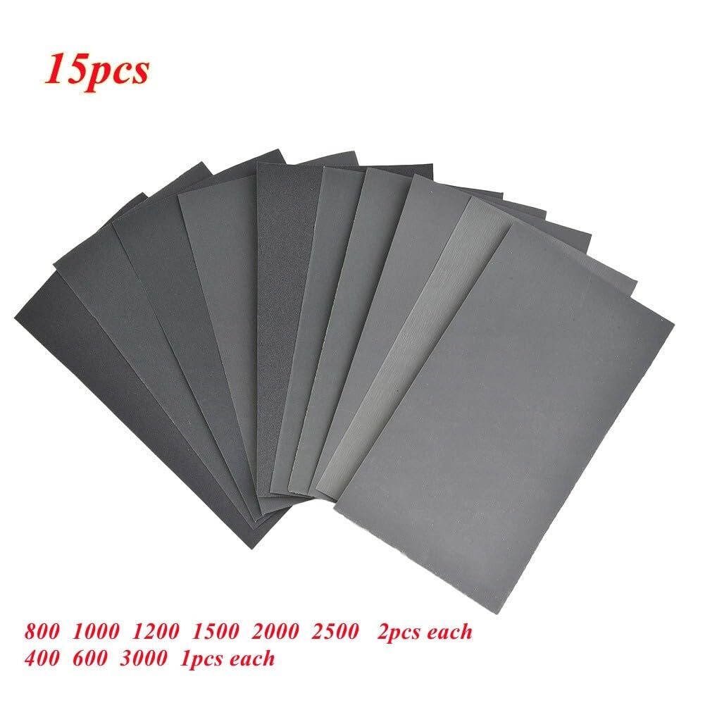 ya 13 9.15 baidi for The Wood Paint Craft Silicone Carbide Wet/Dry Sandpaper Headlight Lens Set