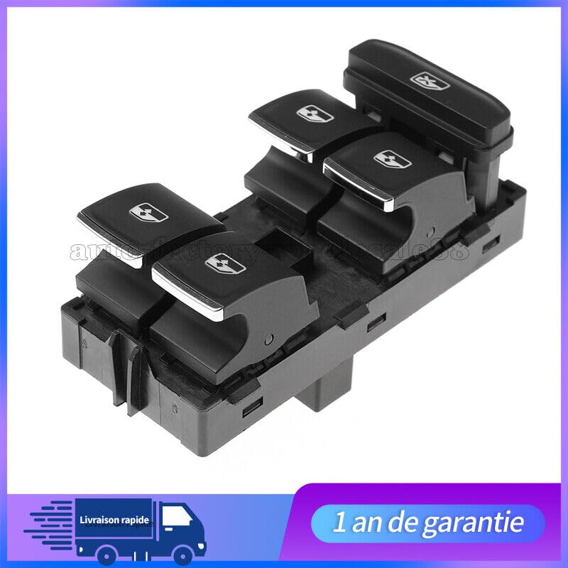 ya 13 9.15 baidi Commande Bouton Leve Vitre Chrome 8 Pin Pour Golf 7 Passat B8 5G0959857C Ne