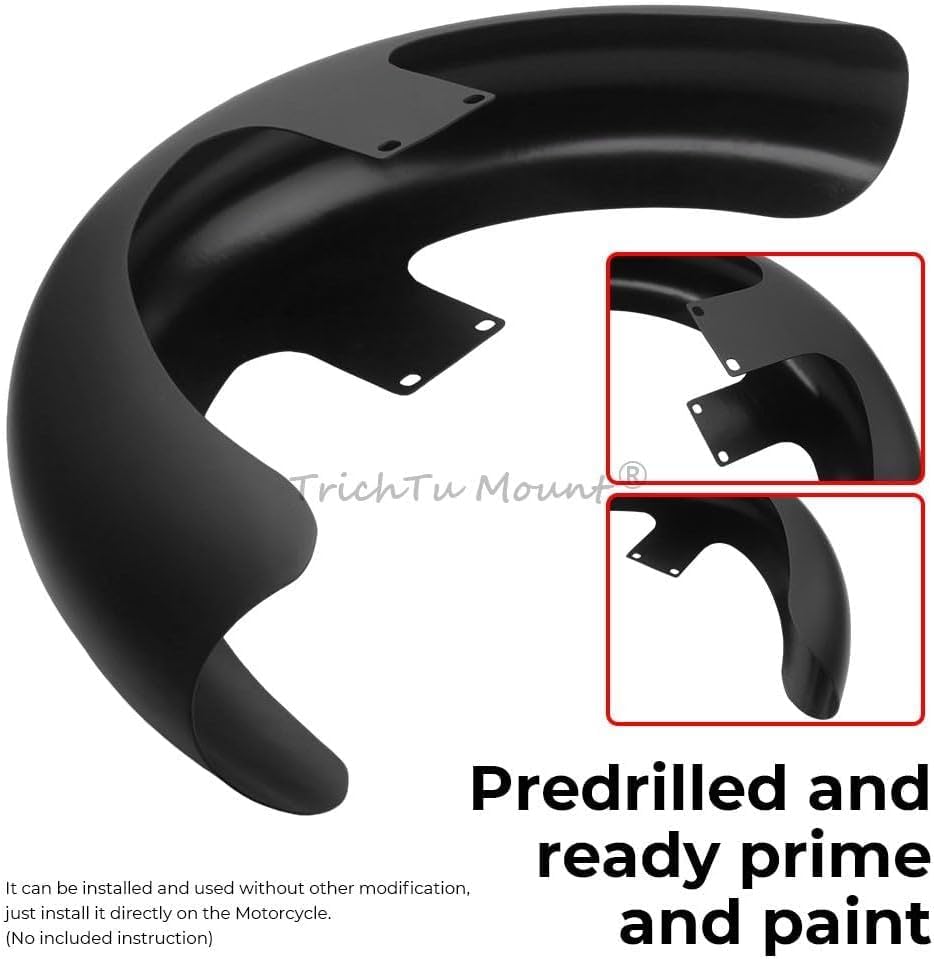 ya 28 10.13 zhengce 19 inch Matte Black Wheel Wrap Front Fender for Harley CVO Road Street Gli