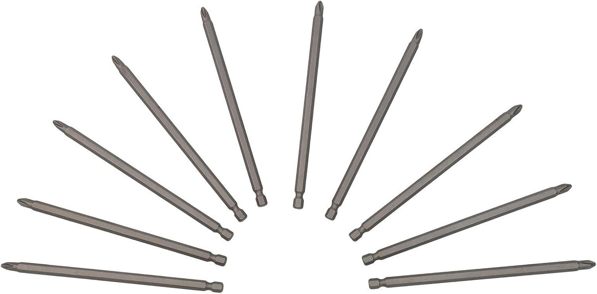 ya 26 10.21 baidi Set of 10 Magnetic PH2 Screwdriver Bits 150mm Long for Various Drilling