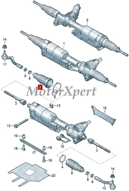 ya 7 8.24 baidi 4G0423832A Rack and Pinion Bellow LEMF?RDER OE for Audi A4 A5 A6 A7 A8 Q5 S4 S5