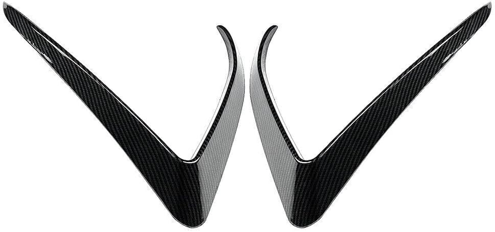ya 13 9.15 baidi Front Fog Light Lamp Eyebrow Cover Trim for Tesla Model X 2015-2020 Carbon Fiber