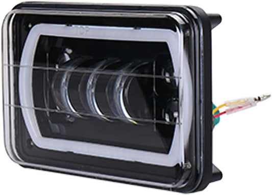 ya 4 8.10 1 Pack 4x6 LED DRL Light Diffused Beam Light Crystal Clear Sealed Beam Headlight Headlight Truck 