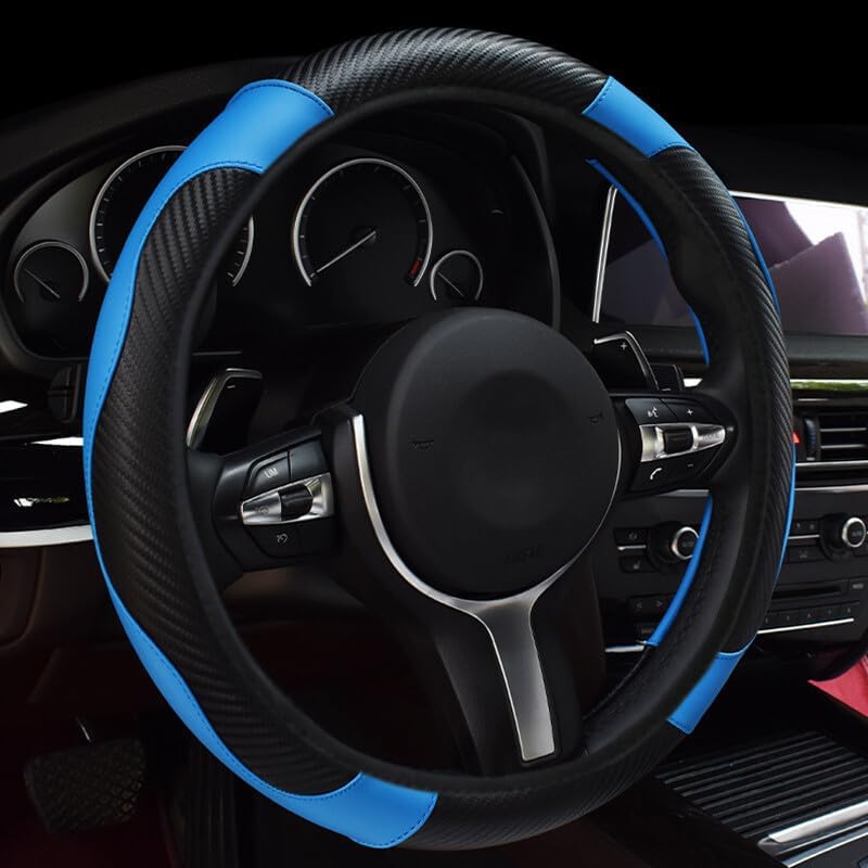 ya 4 8.14 15 inch 38 cm steering wheel cover universal carbon fiber elastic