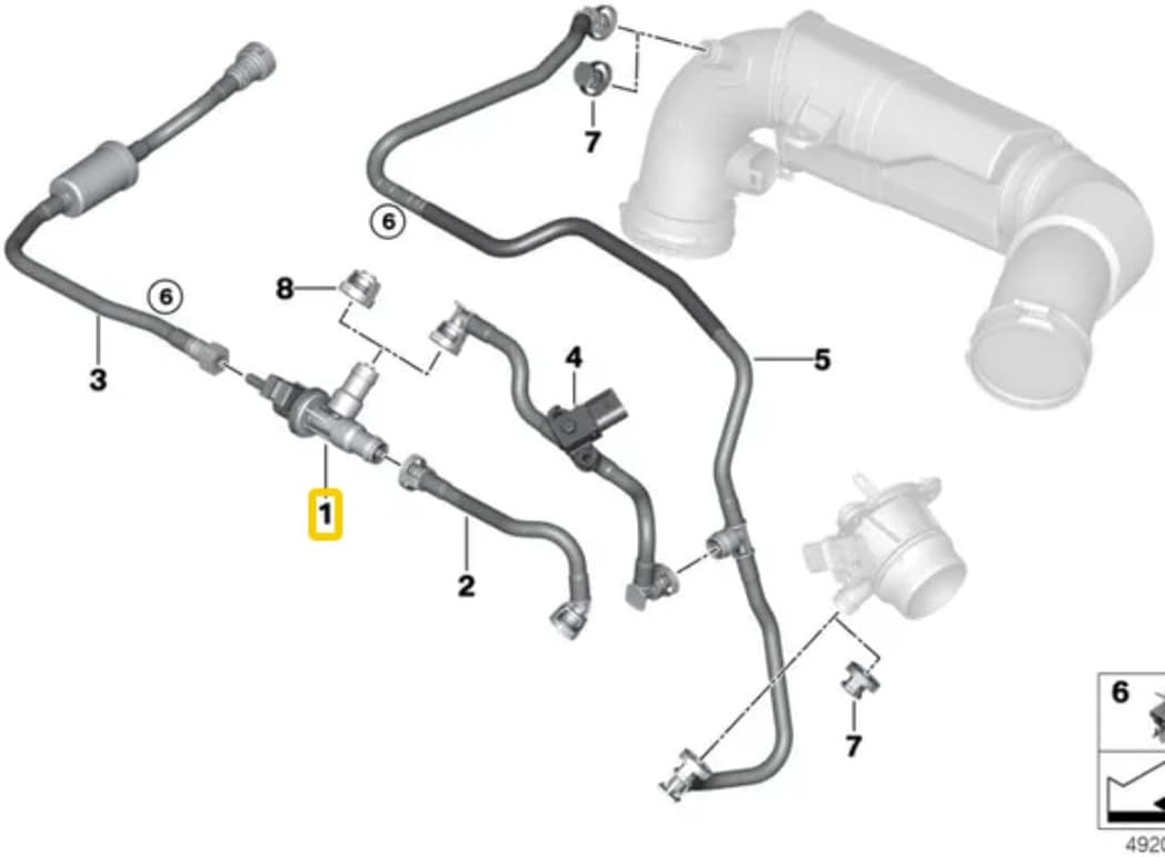 ya 5 8.10 13907614013 Fuel Tank Breather Valve for 2016-2018 for BMW X1 X2 16-20 for Mini Cooper