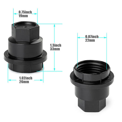 ya 10 9.16 baidi 20x Black Lug NUT Cover Cap 15661036 for Chevrolet S10 Blazer for GMC Jimmy Sonoma