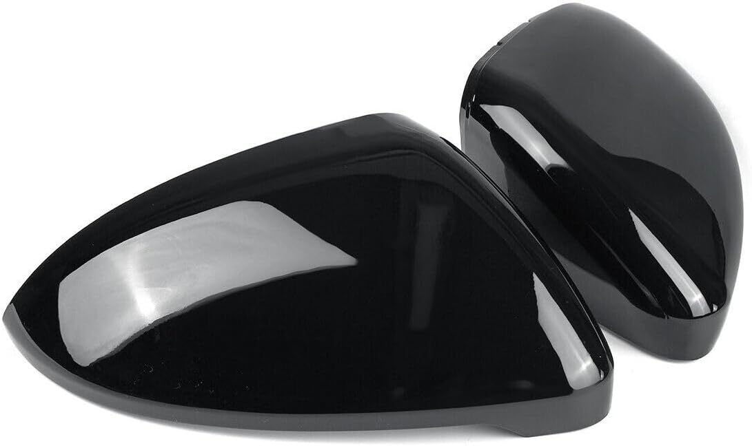 ya 11 9.14 baidi2PCS Gloss Black Side Rear view Mirror Covers Caps Fit for VW for Golf GTI MK7 7.5