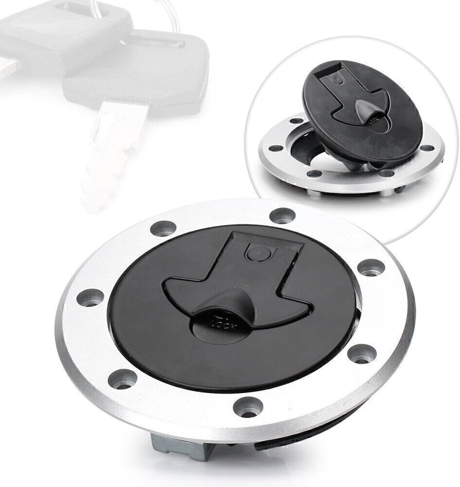 ya 6 8.14 for Kawasaki ZX6R ZX9R Fuel Gas Cap Cover Tank Lock Set w/ 2 Keys