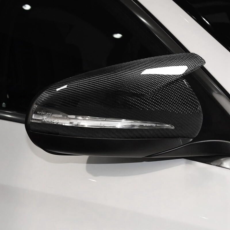 ya 11 9.14 baidiHorn Carbon Fiber For for Benz W205 C E S CLS GLC 2016-20 Side Mirror Cover Replace