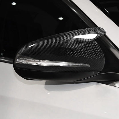 ya 11 9.14 baidiHorn Carbon Fiber For for Benz W205 C E S CLS GLC 2016-20 Side Mirror Cover Replace