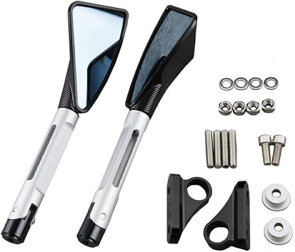 ya 2 8.15 Motorcycle Rear View Mirrors Fit for Yamaha YZF R1 2002-2008 YZF R6 03-07 Silver