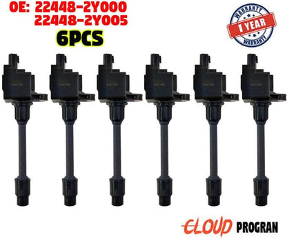 ya 4 8.24 baidi 6x Ignition Coil Left Right for Nissan Maxima Qx Cefiro A33 2.0 3.0 for Infiniti I30