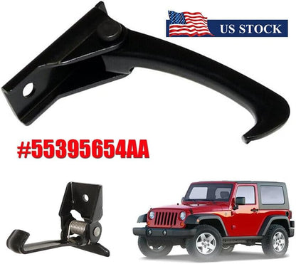 ya 10 9.16 baidi for 07-18 for Jeep for Wrangler JK 3.6/3.8L Hood Safety Catch Latch Lock Hook 55395654AA