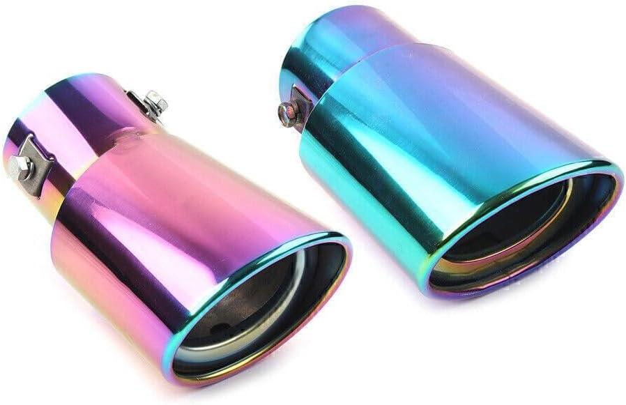 ya 6 8.14 Universal Stainless Steel Rear Pipe Tail Muffler Tip Round Accessories