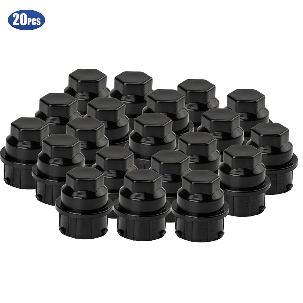ya 10 9.16 baidi Set of 20 9593028 Wheel Nut Cover Replaces for Buick for Chevy for GMC for Pontiac Black New