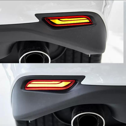 ya 4 8.10 for Toyota for Camry 2018-24 Rear Bumper Fog lamp led brake light Kit Trim Refit 2x