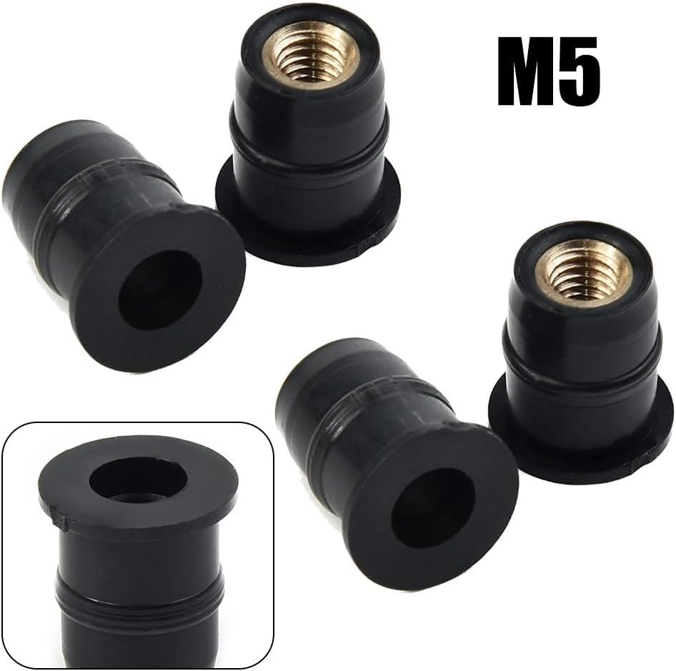 ya 2 8.15 Windshield Nuts Motorcycle Nuts 4PCS 5mm Damper M5 Motorcycle Mounting
