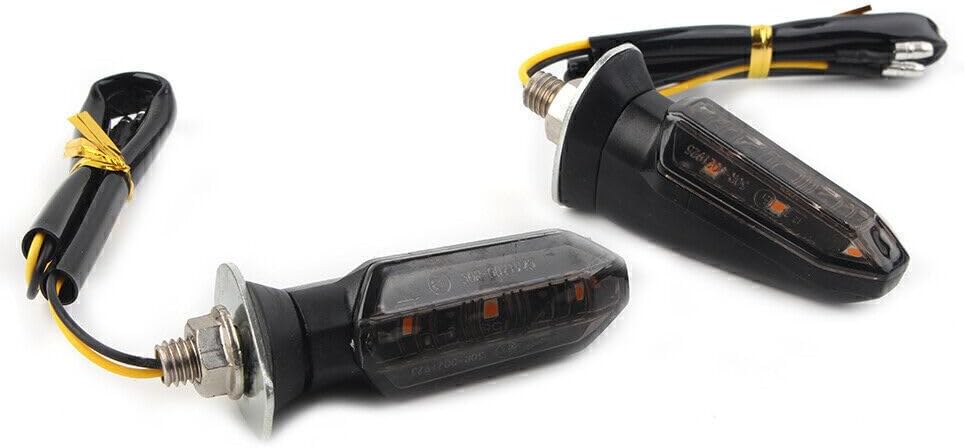ya 14 9.20 zhengce 2X Universal LED Turn Signal Indicator Amber Blinker Light Lamp Smoke-1