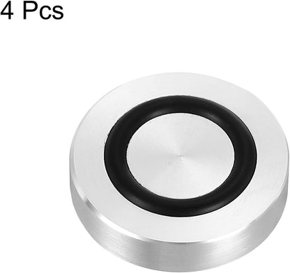 ya 26 10.21 baidi M8 30mm / 1.2 Dia 8mm Aluminum Disc Glass Top Adapter with Rubber Ring 4pcs