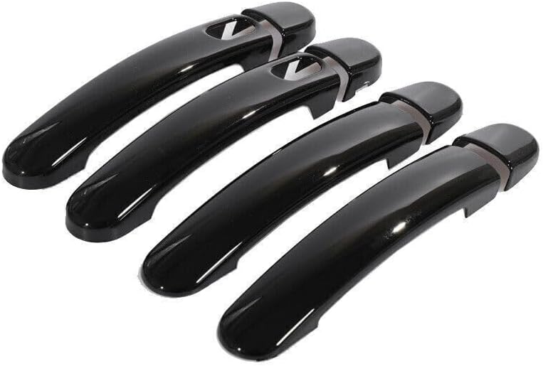 ya 5 8.10 for Volkswagen for Jetta 2014-2018 Bright Black Outer Side Door Handle Trims W/Hole