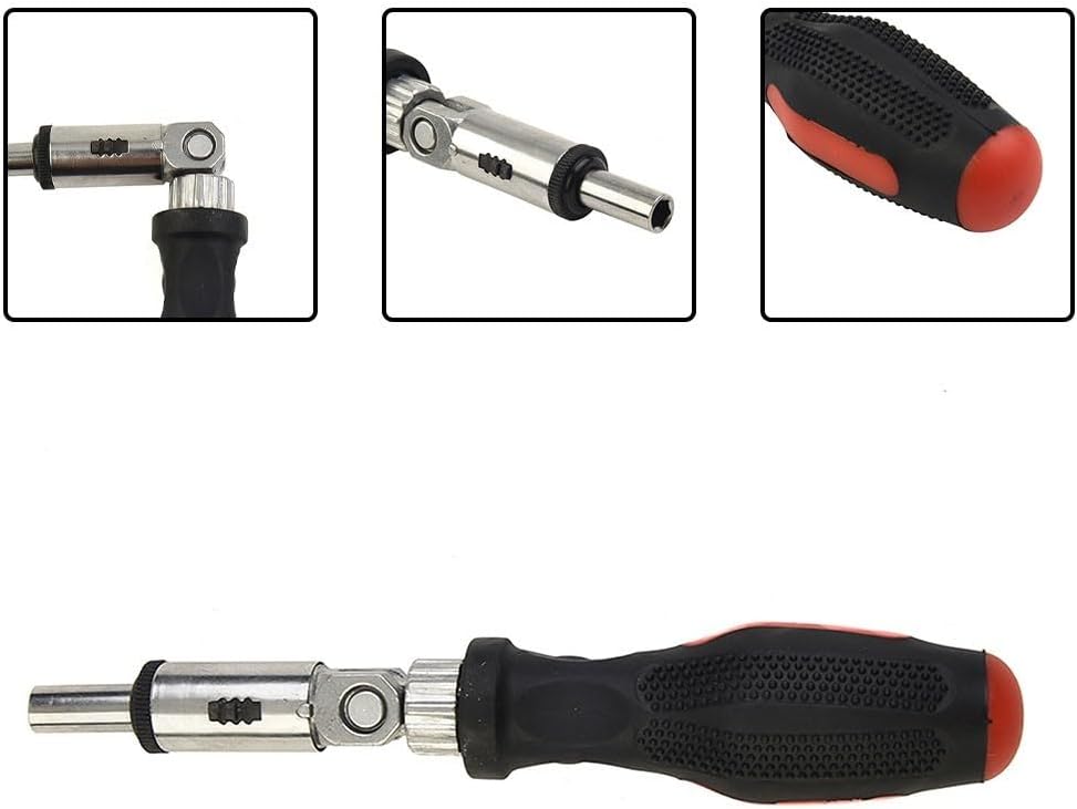 ya 26 10.21 baidi Ratchet Screwdriver Left Right Rotating TPR Handle Wear-resistant 1 Pc