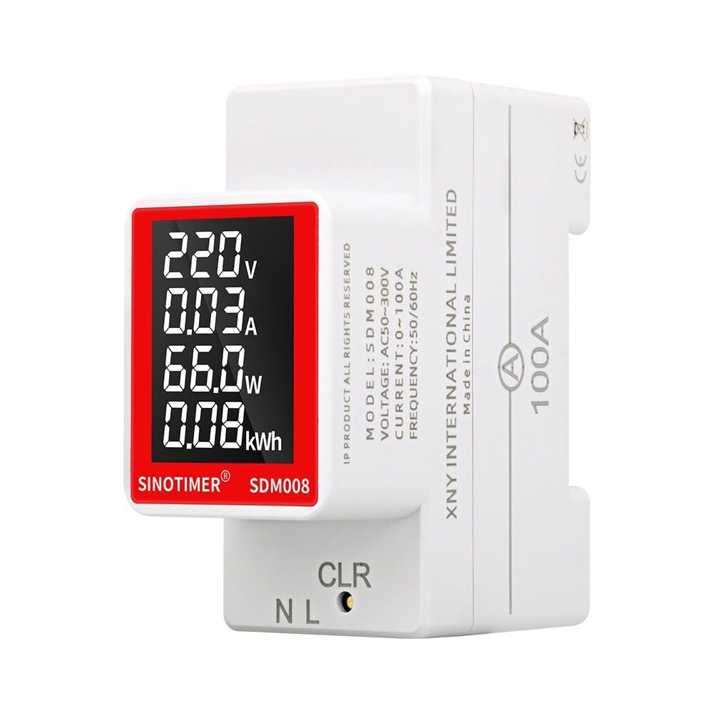 ya 16 10.20 baidi AC 50V~300V Din Rail Electricity Digital Power Energy Watt Voltmeter Ammeter