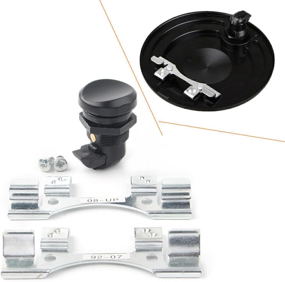 ya 9 10.24 Fuel Door Push Button Gas Oil Cap Tank Fit for Harley Touring Road Glide 1992 - 2016