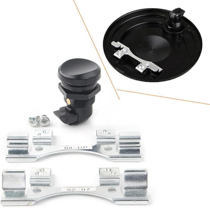 ya 9 10.24 Fuel Door Push Button Gas Oil Cap Tank Fit for Harley Touring Road Glide 1992 - 2016