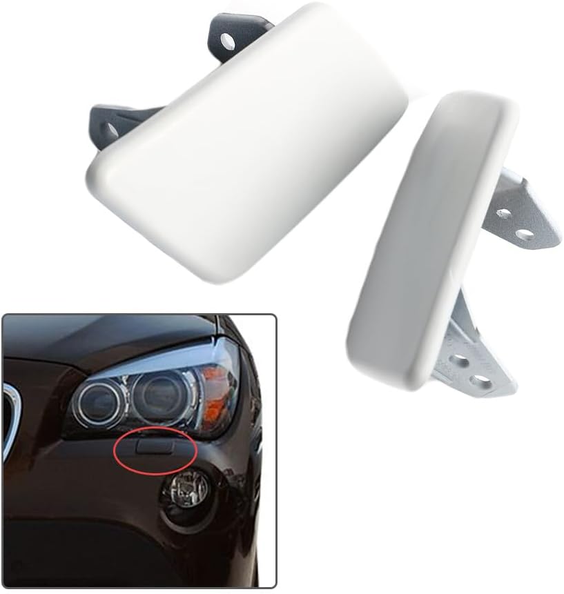 ya 27 10.13 baidi Headlight Washer Spray Cover Cap Pair R+L Fit for BMW X1 E84 2009 2010 2011 2012