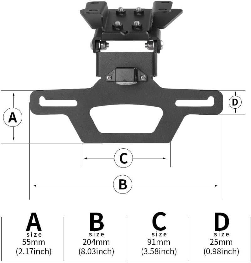 ya 13 9.15 baidi for Yamaha MT-07 FZ07 2024 Foldable Fender Eliminator Kit License Plate Light