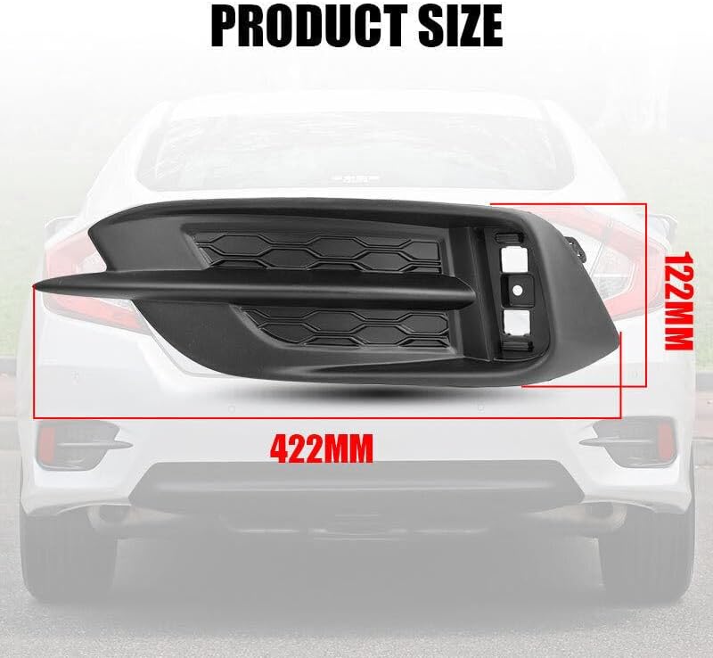 ya 2 8.15 Left rear bumper reflector fog lamp cover suitable for 2016-2021 for Honda CIVIC