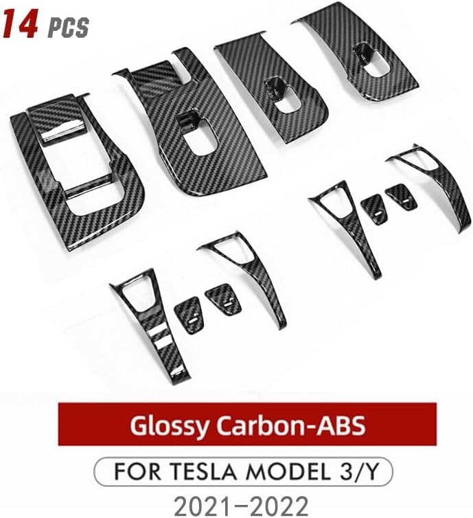 ya 4 8.24 baidi for Tesla Model 3 Y 2021-22 Car Window Lifter Switch Button Decor Cover Stickers