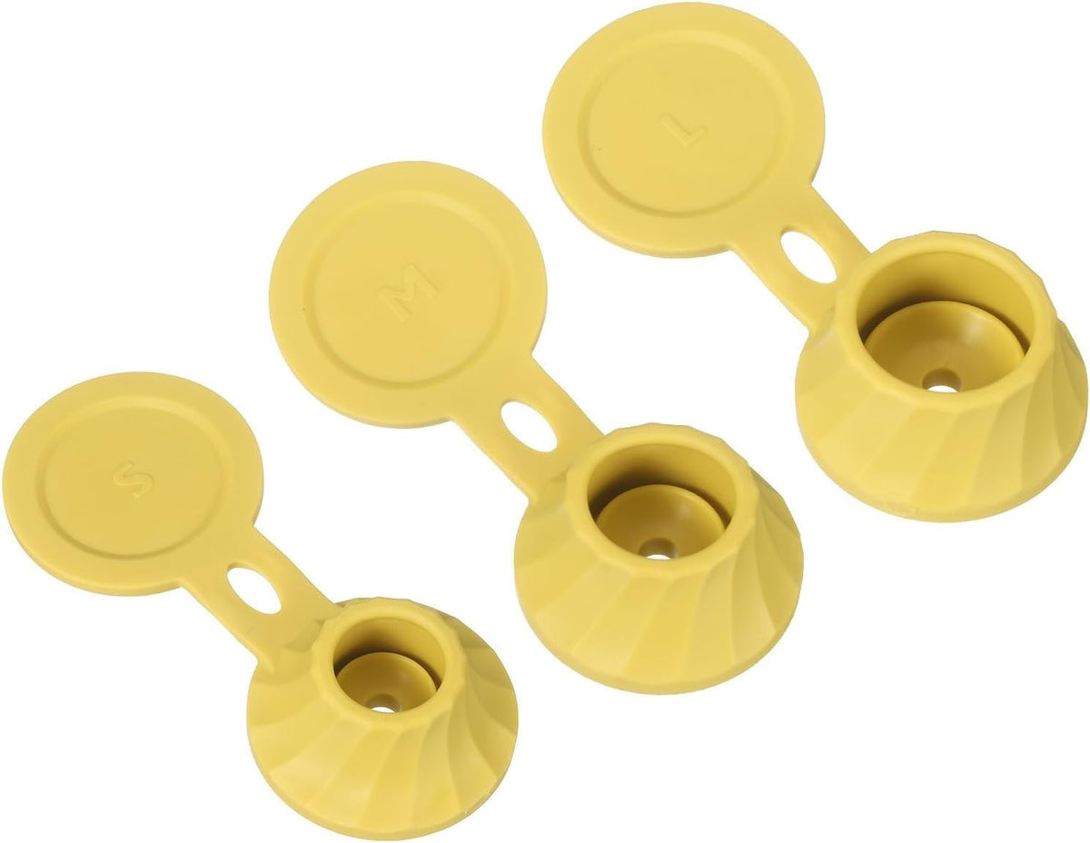 ya 14 9.20 baidi 3 Pcs Bottle Emptying Caps 3 Sizes Shampoo ide Down Bottle Caps, Yellow-1