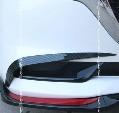ya 6 8.24 baidi Suitable for Mazda 3 Axela 2019-2023 Carbon Fiber Front Bumper Fog lampshade Decoration