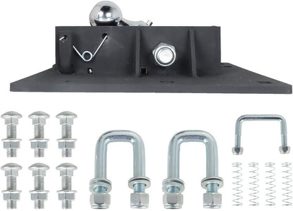 ya 4 8.8.2 2-5/16 inch bed ball folding ball gooseneck trailer hitch 61052 black