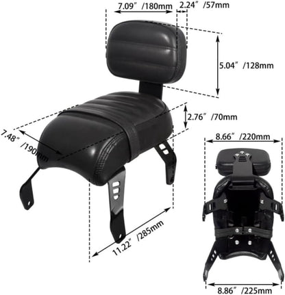 ya 5 8.24 baidi Rear Passenger Backrest Sissy Bar Black for Indian Scout Bobber 2018-2023 2022