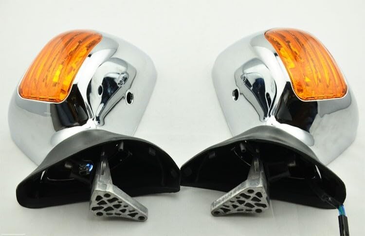 ya 13 9.15 baidi Orange Chrome Rear View Mirrors Signal Lens for Honda Goldwing GL1800 2001-2017